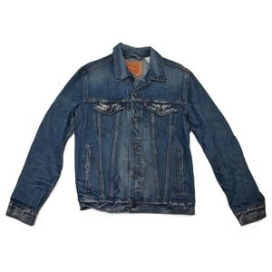 Levi Strauss Co Mens Denim Jacket Blue Jean Trucker Style Size S